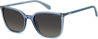 Polaroid PLD 4209/S/X Polarized MVU/LB Womens Sunglasses Blue Size 56