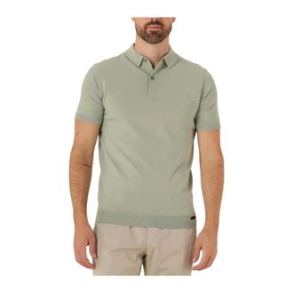 Genti Tops, Heren, Groen, L, Nylon, Groene Polo Button Shirt voor Mannen