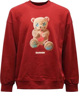 Barrow Over Sweatshirt - Heren - Sweatshirts - Rood - S - Katoen - Hoodies & sweatvesten