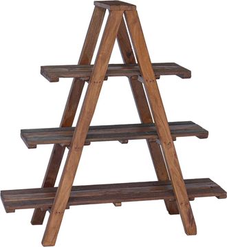 vidaXL Estanter&iacute;a Plegable Con Estante Marr&oacute;n 79.5 X 35 X 112 Cm Vidaxl