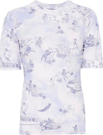 Off-white T-shirt con stampa - Blu