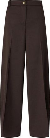 Pinko Wide Broeken - Dames - Wijde Broeken - Bruin - M - Broeken