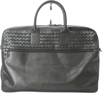 Bottega Veneta Pre-owned Intrecciato Schoudertas - Heren - Vintage Handtas - Zwart - ONE Size - Leer - Vintage