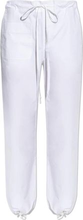 Victoria Beckham Tie Ankle Cargo Pant - Dames - Wijde Broeken - Wit - S - Katoen - Broeken