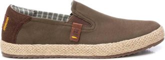 Xti Mens Canvas Boat Shoes In Dark Green