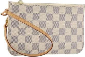 Louis Vuitton Pre-owned Accessory Pouch - Dames - Vintage Tassen - Wit - ONE Size - Leer - Vintage