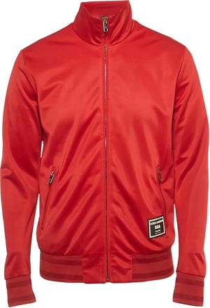 Dolce & Gabbana Giacca Appliqu&eacute; con zip - Rosso