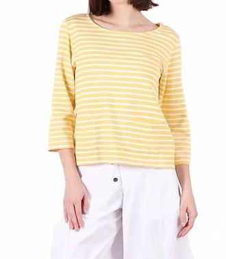 Bibico Classic Sailor Tee In Lemon Stripe