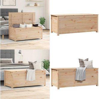 vidaXL Contenitore Portaoggetti 110x50x45,5 cm Legno Massello Pino - Contenitore in legno - Contenitore in pino