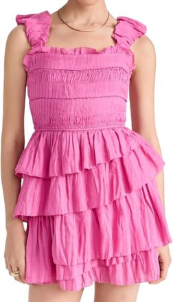 Sea New York Sleeveless Tiered Dress Pink