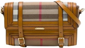 Burberry Borsa a tracolla Pre-owned in tela - - Pre-owned - Donna - Marrone - ONE SIZE