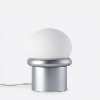 La Redoute Interieurs Tafellamp in verchroomd ijzer en opaline glas, CALAN