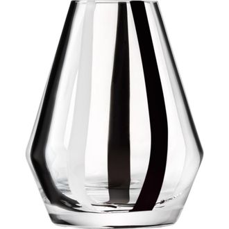 LSA Stripe 5.5-Inch Glass Vase in Black/White at Nordstrom