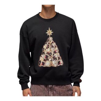 Nike Jordan Air Jordan Holiday 2025 Long Sleeve Sweatshirt Rings Tree Black HV1874-010
