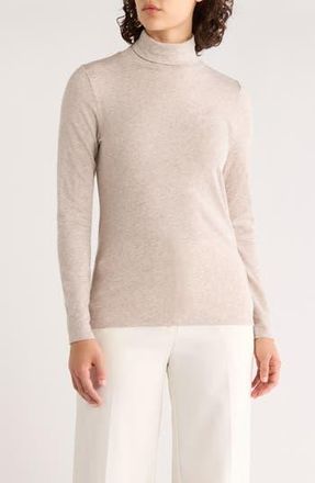 Eileen Fisher Long Sleeve Turtleneck Top in Dove at Nordstrom Rack, Size X-Large