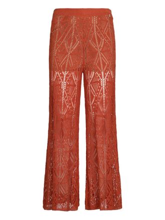 Liu Jo crochet-knit trousers - Orange