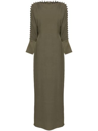 Taller Marmo Jurk met sierknoop - Groen