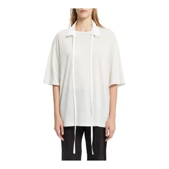 Ann Demeulemeester Tops, Dames, Beige, M, Katoen, Agapi High Comfort T-Shirt
