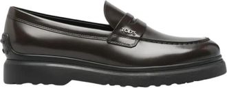 Tod's Calgary Leren Loafer - Heren - Loafers - Bruin - 44 EU - Leer - Schoenen