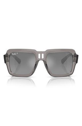 Ray-Ban Magellan 54mm Gradient Polarized Square Sunglasses in Transparent Grey at Nordstrom Rack