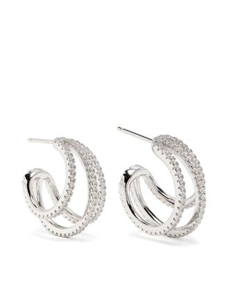 APM Monaco TRIPLE hoop earrings - Silver