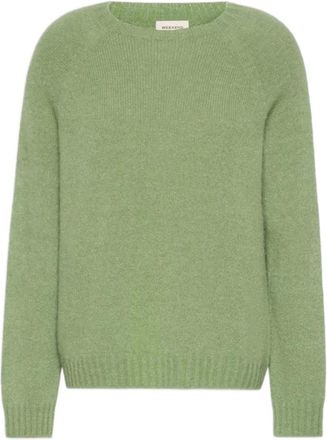 Max Mara Raglanmouw Trui met Ronde Hals - Dames - Truien - Groen - Maat: L
