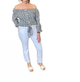 Skemo Ikat Top In Grey