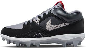 Nike Jordan Air Jordan Stadium 90 Football Cleat Black Cement Grey Red HQ0210-060