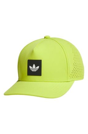 adidas Floatie Trefoil Snapback Baseball Cap in Solar Yellow/Black/White at Nordstrom