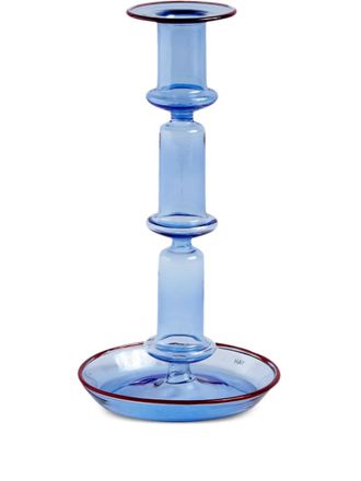 HAY Flare Tall candle holder - unisex - glass - One Size - Blue