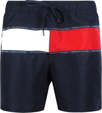 Tommy Hilfiger Vlag Zwemshort Heren (Zwart)