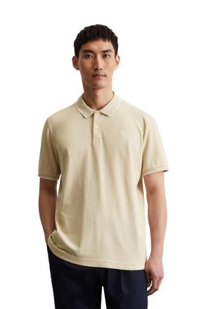 Marc O'Polo Poloshirt MARC OPOLO, Herren, Gr. XXL, weiss (pure cashmere), Jersey, Obermaterial: 95% Baumwolle, 5% Elasthan, regular fit, Rippb&uuml;ndchen, Shirts Polo