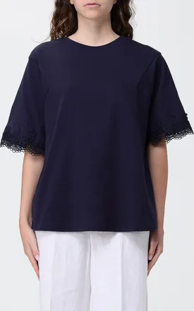 Twinset T-shirts in cotone con ricami