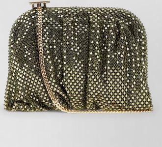 Benedetta Bruzziches crystal-embellished clutch bag