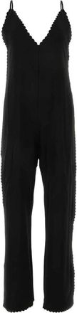 Jil Sander Elegante satijnen jumpsuit - Dames - Jumpsuits - Zwart - XS - Satijn - Jumpsuits & Playsuits