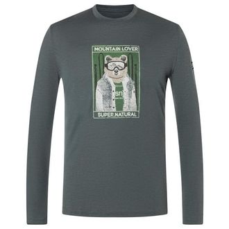 super.natural Bearski L/S Longsleeve f&uuml;r Herren | grau