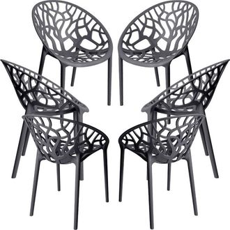Regalos Miguel Regalos Miguel - Packs Sillas Jard&iacute;n - Pack 6 Sillas Nido - Gris Oscuro