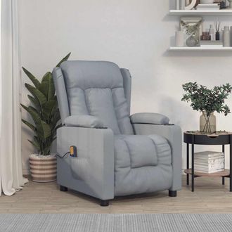 vidaXL Vidaxl - Sill&oacute;n De Masaje Tela Gris Claro