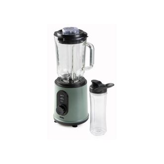 Domo Batidora 2 En 1 Domo Do734bl 800 W Verde, Jarra De Vidrio 1,5 L Y Botella 600 Ml