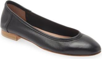 andrea carrano Bambolina Ballet Flat in Black Leather at Nordstrom, Size 41.5