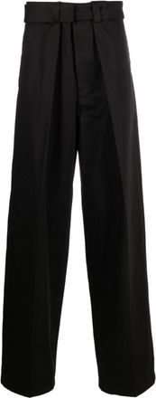 Jil Sander loose-cut cotton trousers - men - Cotton/Cotton - 48 - Black