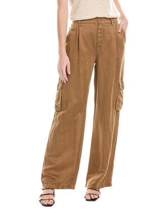 Bella Dahl Pleated Wide Leg Linen-Blend Pant