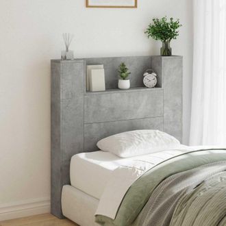 vidaXL vidaXL Testiera Grigio cemento 100 x 16,5 x 103,5 cm Legno multistrato