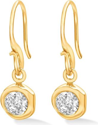 Dower & Hall 5mm White Topaz Dewdrop Earrings