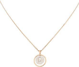 Messika Lucky Move 18k Rose Gold Diamond Necklace