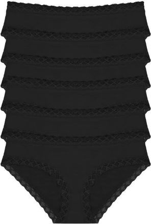Natori Bliss Supima Cotton Girl Brief 6-Pack in Black at Nordstrom, Size Xx-Large