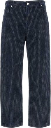 Fendi Embroidered Stretch Denim Jeans