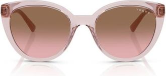 Vogue Eyewear 53mm Cat Eye Sunglasses in Transparent Pink at Nordstrom