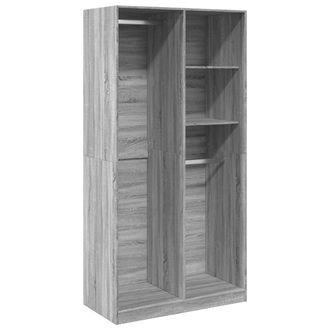vidaXL Vidaxl - Armario De Madera Contrachapada Gris Sonoma 100x50x200 Cm
