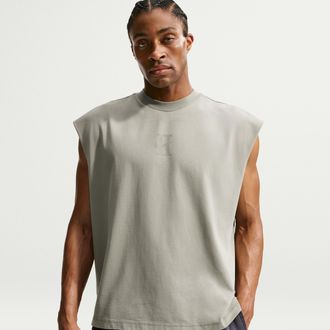 Nike Mens Book Standard Issue Dri-FIT Sleevleless Game Top in Grey | IF1568-053